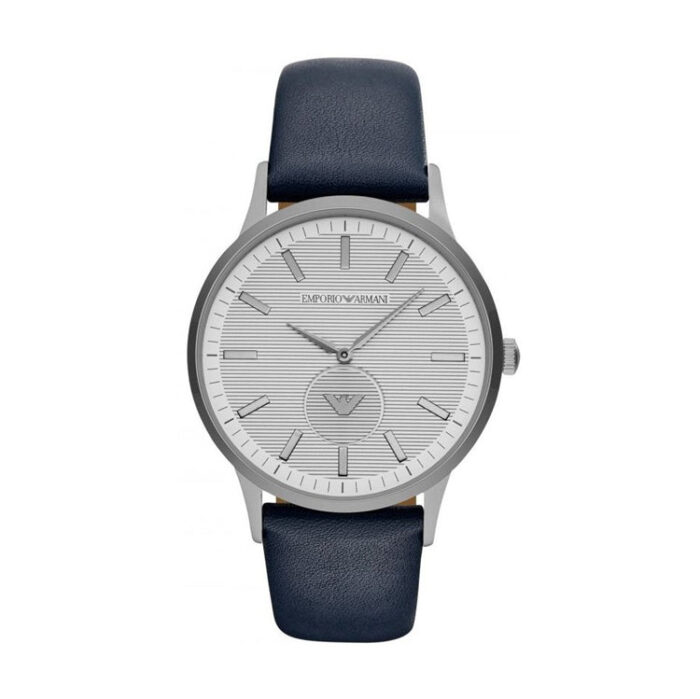 Emporio Armani Renato White DIal Blue Leather Strap Watch For Men - AR11119 - Image 7